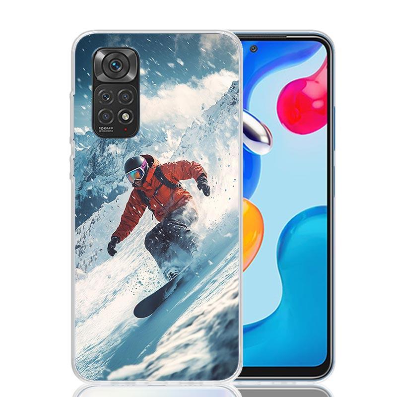 Adventure Snowboarding Extreme Phone Case For Xiaomi Redmi Note 13 14 15 Pro Plus 12S 12 14S 11S 11E 10 10S 11 11T 5G 4G Cover C