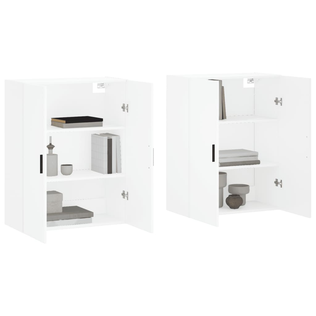 Wall Cabinets (2 pcs) White 69.5 x 34 x 90 cm