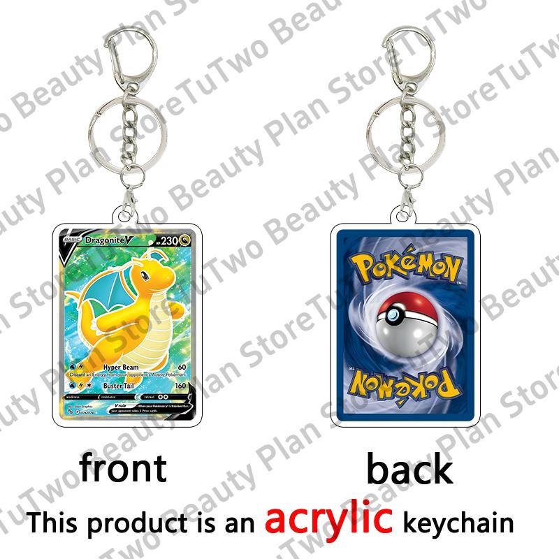 Anime Cartoon Venusaur Bulbasaur Charizard Mewtwo Pocket Monsters Acrylic Keychain Accessories Pendant Key Ring Charm Gifts Toys