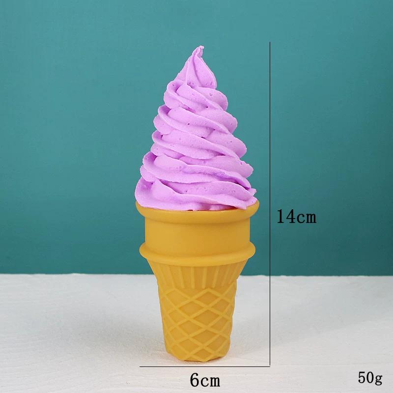Модель мороженого для декора, Искусственный рожок для мороженого, Форма для еды, Пластиковые украшения, Образец для витрины, Реквизит для фотосъемки вечеринки