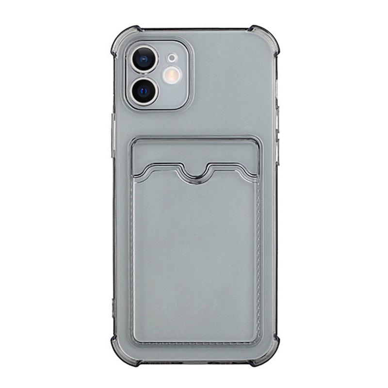 Прозрачный противоударный чехол для iPhone 17 с Airbag и слотом для карт для iPhone 14/15 Pro Max/16
