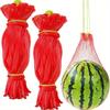 100 PCS Watermelon Nets, 18 Inches Melon Hammock Red Onion Mesh Bags, Reusable Cantaloupes Hanging Mesh Bag with Drawstring for Trellis Vertical