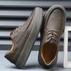 Модные корейские туфли в британском стиле для работы для мужчин Весна Осень Новые дизайнерские туфли из коровьей кожи Мужская модная повседневная обувь на шнуровке Мужская