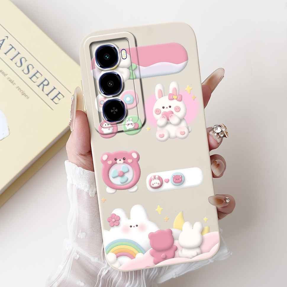 For itel City 100 4G C671L Case Cute Butterfly Rabbit Soft Silicone Back Cover For ITEL City100 4G 6.75" Fashion Bow Phone Shell