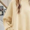 Женский осенне-зимний свитер с круглым вырезом, однотонный, с разрезом подол, толстый, теплый, мягкий, эластичный, свободный пуловер, с длинным рукавом «летучая мышь», женский уютный свитер