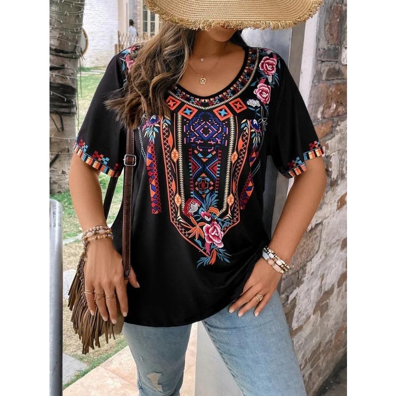 Summer Women's T Shirt Print Casual Short Sleeve 3d T Shirts Fashion Streetwear V Neck Pullover Female Clothing Shirt