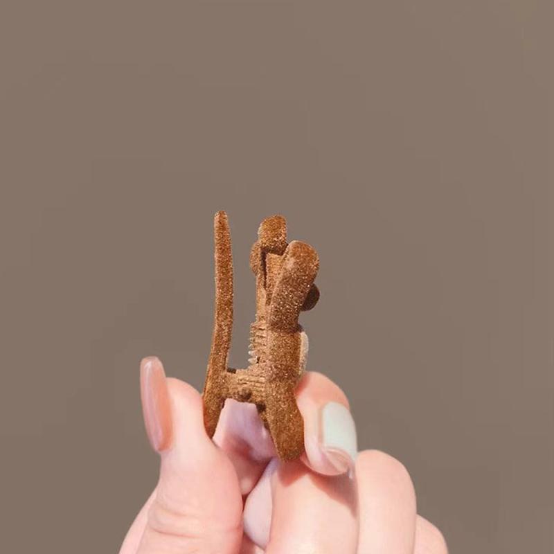 Милая флокированная мультяшная заколка для волос в виде медвежонка из металла для женщин и девочек, сладкое украшение для волос, боковая заколка, заколка-автомат, модные аксессуары для волос.