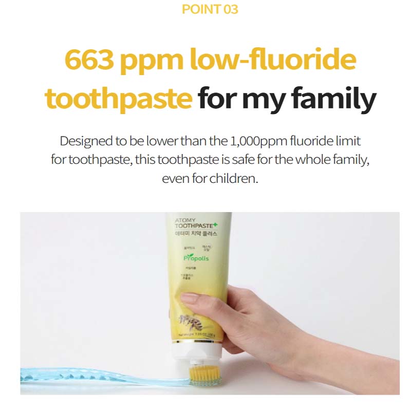 Atomy Genuine Toothpaste Natural Oral Care with Propolis Green Tea (5ea 200g)