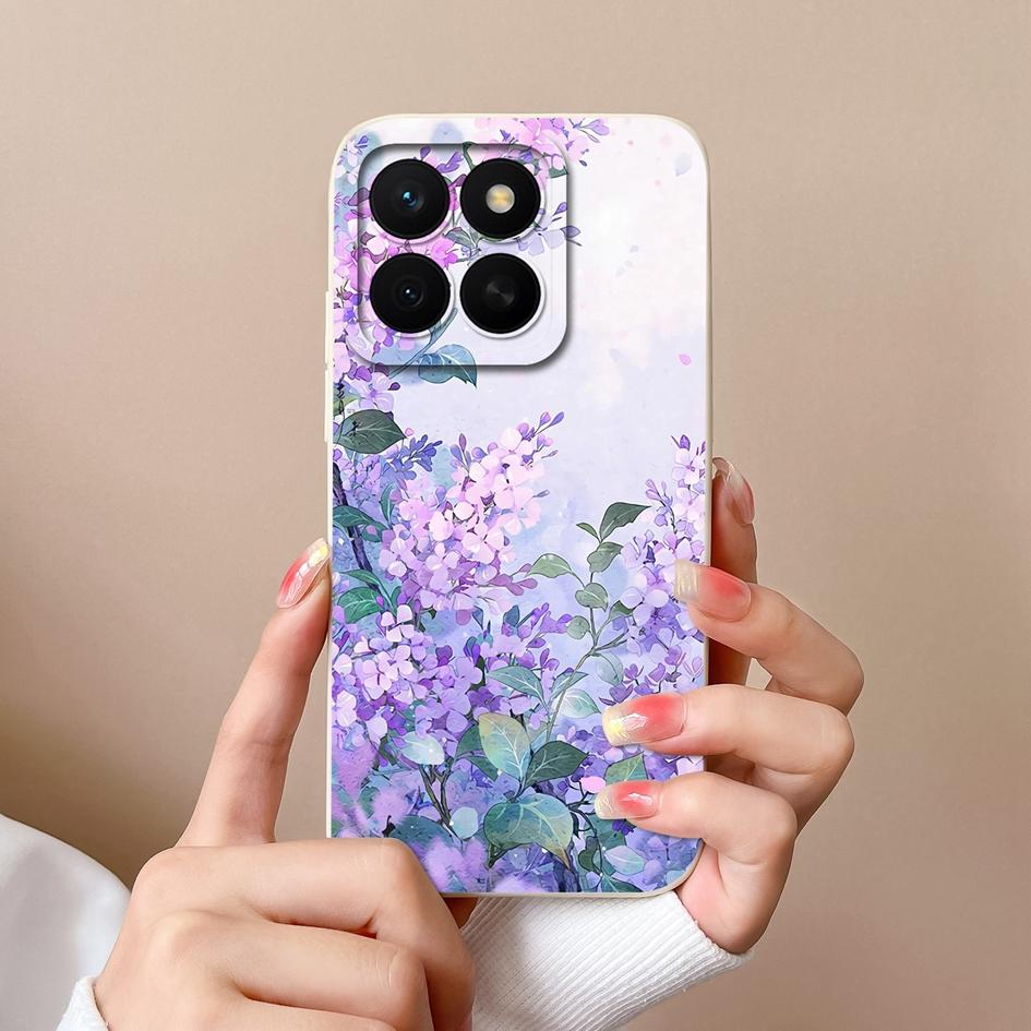 Чехол для Huawei Honor X8c 7S 10i 20 20e 30 30S 50 50SE 60SE 70 Lite Pro Plus симпатичный красочный цветочный жидкий силиконовый противоскользящий корпус для Huawei Shell