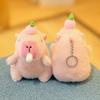 Persimmon Capybara Plush Keyring Bubble Capybara Plushie Doll Capybara Plush Pendant  Birthday Gift