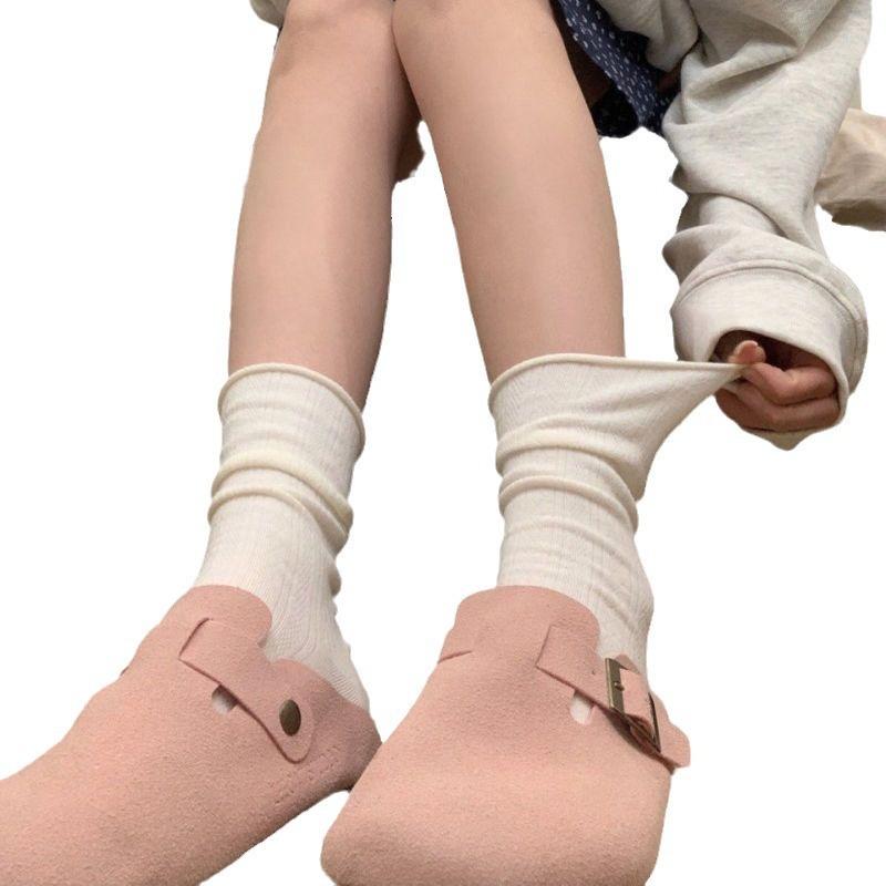 Женские весенне-летние ретро носки-гольфы с роликовым краем, быстросохнущие, дышащие, до середины голени