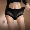 Нижнее белье с высокой талией для живота и бедер для женщин, летние тонкие сексуальные кружевные трусы, сетчатые легкие дышащие популярные треугольные трусики