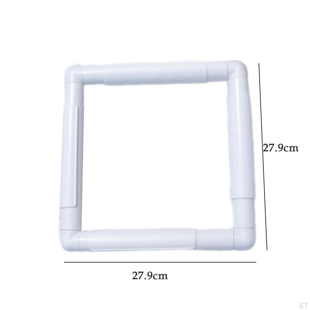Clip Frame Square Embroidery Hoop Sturdy Easy To Install Cross Stitch Snap for DIY