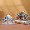 1PC Nativity Durable Tabletop Chip-Resistant Candle Holiday Christmas Gift Holder Smooth Manger Festive