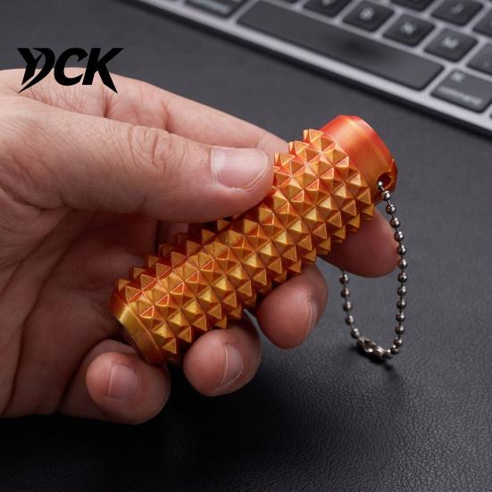 Tactile Sensory Toy 3D Printed Spiky Grip Keychain, Anxiety Relief Cylindrical Fidget Toy, Mini Massage Stick Pain Stimming Tool with Bead Chain
