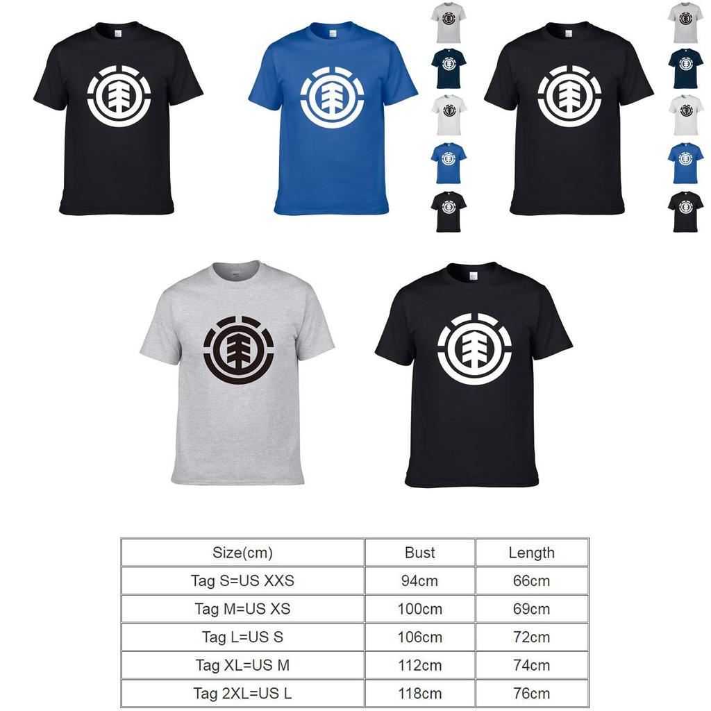 Premium Cotton Blend Short Sleeve T-shirt With Element Printing For Men Unisex