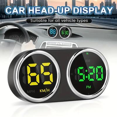 GPS+Beidou Автомобильный HUD-дисплей на лобовое стекло Цифровой спидометр MPH KM/H Предупреждение о превышении скорости Все типы приборов автомобиля Превышение скорости E6I8