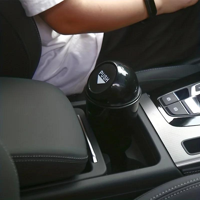Автомобильное мусорное ведро с крышкой, герметичное, для подстаканника автомобиля, маленькое мусорное ведро для автомобильных аксессуаров