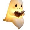 3D Halloween Ghost Reading Book Lamp Ghost Statue Ghost Reading Night Lights Gifts LED Night Lamp