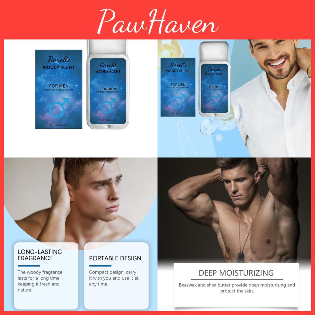 Премиальный мужской твердый парфюмерный бальзам Fresh для стойкого бодрящего аромата в портативной упаковке 10 г