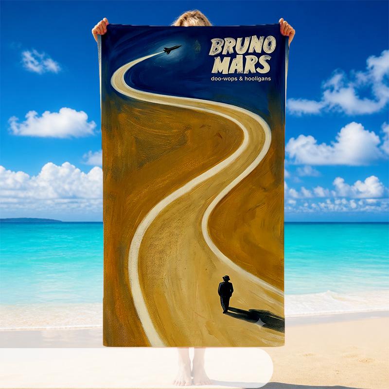 Bruno Mars Beach Towel, Soft Large Absorbent Towel For Beach Swimming Pool Travel Vacation