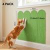4Pcs 15x60cmSelf-Adhesive Cat Scratching Board, Thickened Ribbed Texture Cat Furniture Protector for Bedside, Cabinet & Sofa