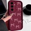 Bowknot Pattern Phone Case For Samsung S25 S24 FE S23 Ultra A56 A36 A16 A26 A55 A15 A35 Soft TPU Lens Protection Shockproof Bumper Cover