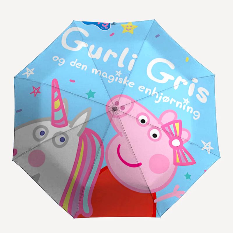 1pc Pink Pig (3) Umbrella, Sun Protection, And UV Shielding. It Has Eight Sturdy Ribs for Outdoor Use And Perfect Gift