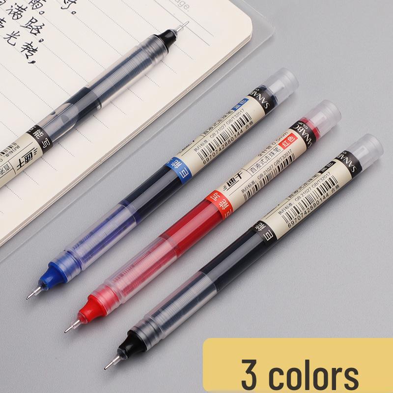 Black 0.5mm Needle Tip Ballpoint Pen for Office & Exams