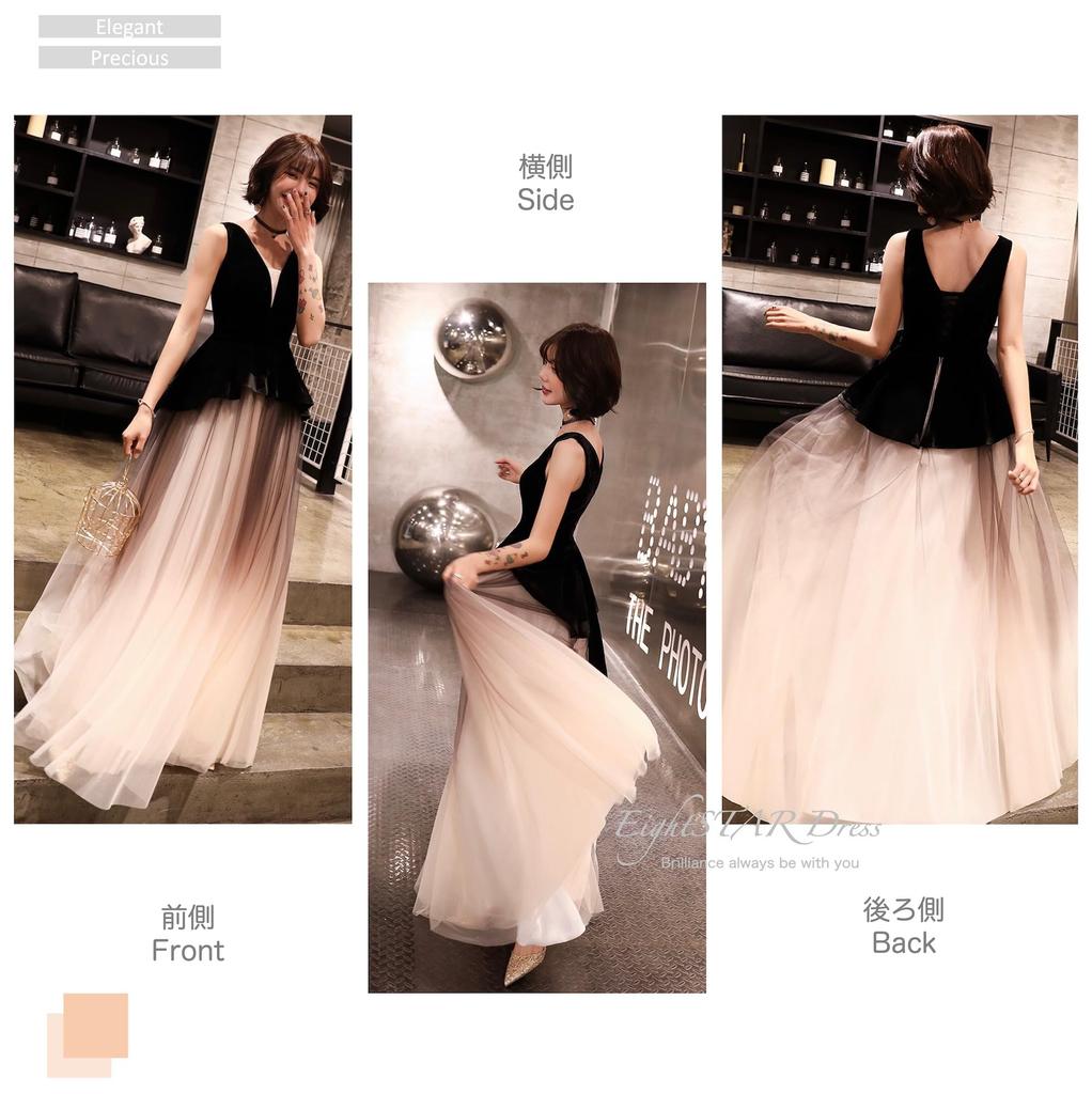 Вечернее пианино Длинная основная стройная линия [Платье EightSTAR] Платье, Концерт, Платье, Без рукавов, Взрослый, Платье для вечеринки после, Невеста, Роль, Концерт, Макси, На шнуровке,