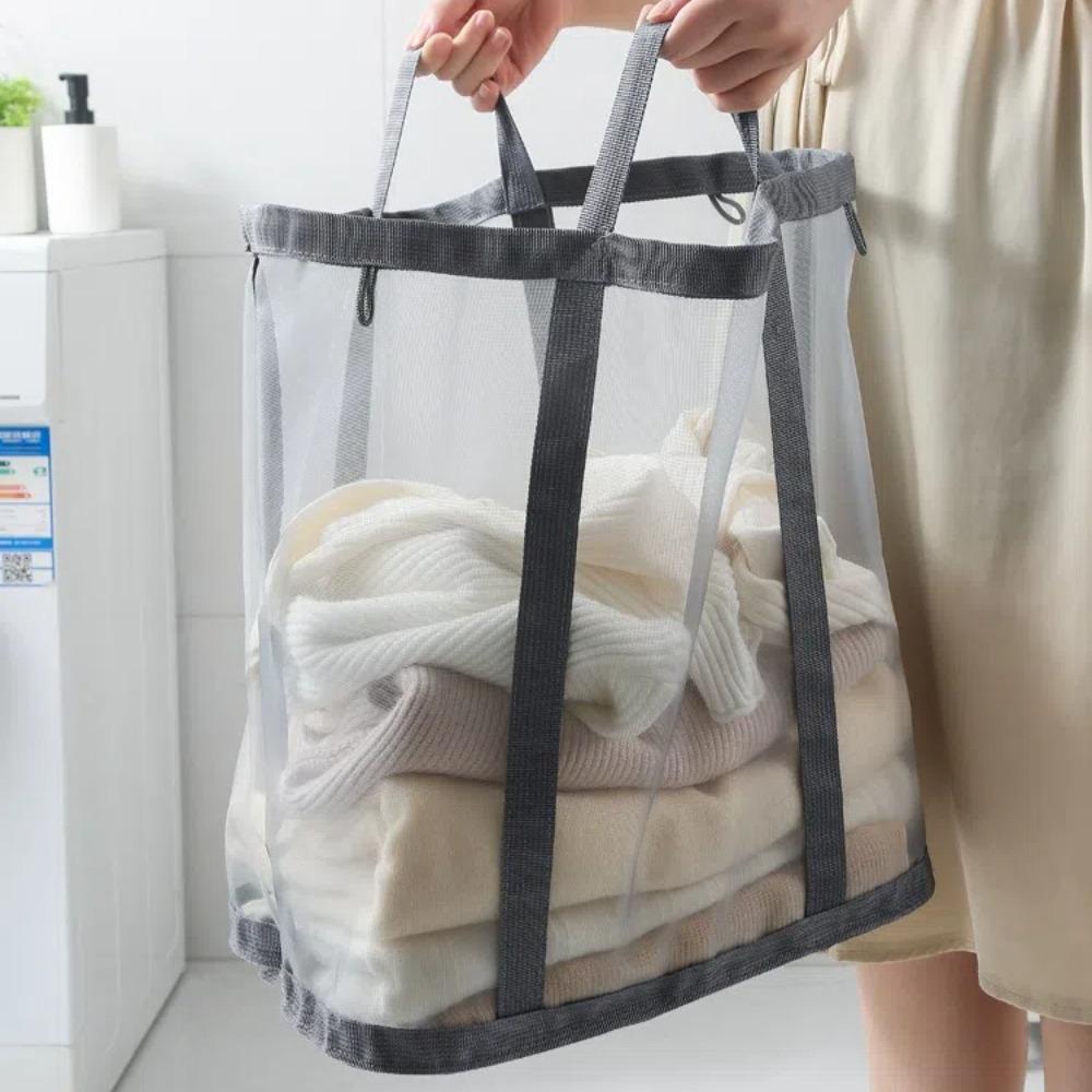 Large Capacity Foldable Laundry Basket Mesh Storage Basket Quality Dirty Clothes Basket for Hone