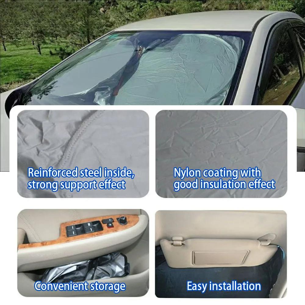 Солнцезащитные чехлы на лобовое стекло автомобиля, универсальный складной козырек на лобовое стекло, авто солнцезащитный козырек на окно, аксессуары