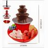 Multipurpose Chocolate Fountain Maker 3 Layer Electric Chocolate Fondue Fountain for Candy Melting And Cheese Dipping