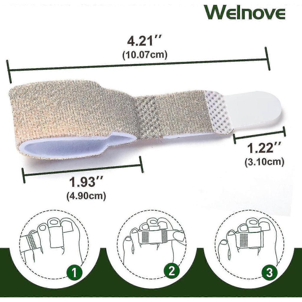 6-pack of hammer toe straighteners for straightening hammer toes, broken toes, crooked toes and overlapping toes [jkw]