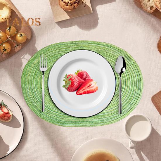 Тканые салфетки из хлопчатобумажной пряжи Эллиптический дизайн Минималистичный термостойкий износостойкий защитный чехол для стола Коврики для столовой для домашней кухни