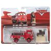 Disney Cars 2023 Mattel Scale Diecast 2 Pack Red Fire Truck and Stanley Monument 155
