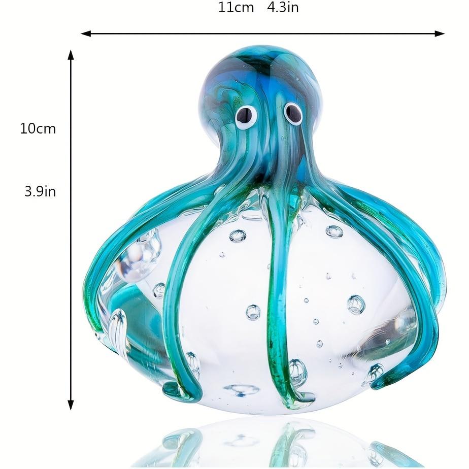 Стеклянный орнамент в виде осьминога ручной работы: Очаровательное пресс-папье и декор, идеально подходящий для дома и подарков, подходит для всех типов помещений