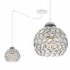 CHROME SPIDER HANGING LAMP, CRYSTAL CEILING