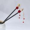 Rose Ancient Headwear Wooden Hairpin Ancient Style Hairpin Hanfu Hair Sticks Chinese Style Headwear