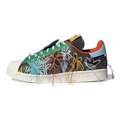 Sean Wotherspoon x Superstar Super Earth - Черные Унисекс Кроссовки Core-Black Ярко-желтый Зеленый GX3823