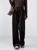 Warm Faux Corduroy Pants for Wide Leg Cold Weather Protection Size [nijibra] Slimming, Fur-Lined Women, Pants, (Black, L)