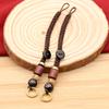 Chinese Style Key Accessories Lanyard Braided Rope Keychain Diy Xiangyun Rope Keyring Sandalwood Rope Pendant