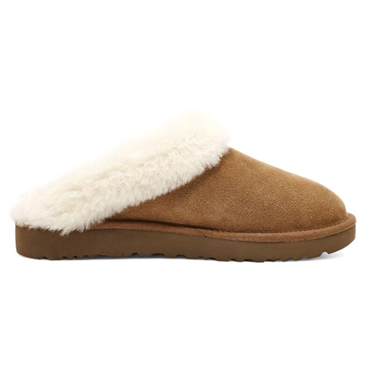 UGG Женские тапочки с закрытым носком, устойчивые к запаху, антибактериальные, с резиновой подошвой, цвет Каштановый 1115134-CHE