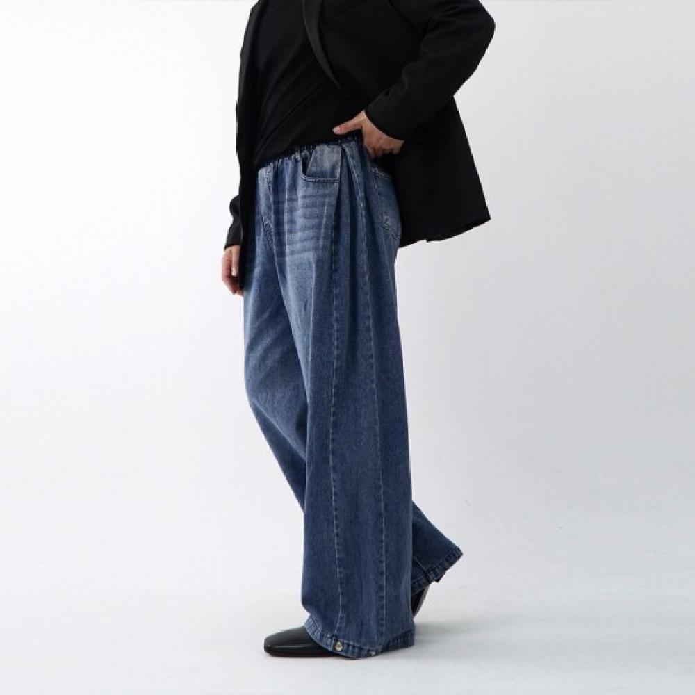Onl Men Side Banding Wide Jeans Black