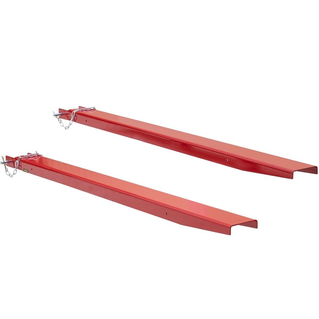 Pallet Fork Extensions, 82" Length 4.5" Width, Heavy Duty Carbon Steel Fork Extensions for Forklifts, 1 Pair Forklift Extensions with Pins, Forklift