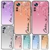 Personalised Glitter Name For POCO X5 X3 Pro M5 M5s F4 X4 F3 F5 Case For Xiaomi 13 13T Pro 12 Lite 12X 11T 12T 14 Pro