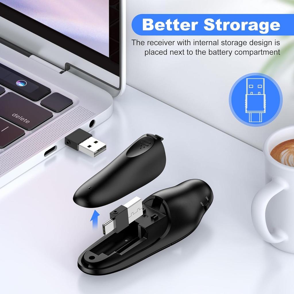 USB Type C Wireless Presenter Remote Clicker for Mac/Windows/Linux, Computer/Laptop, Google Slide/PPT/Keynote