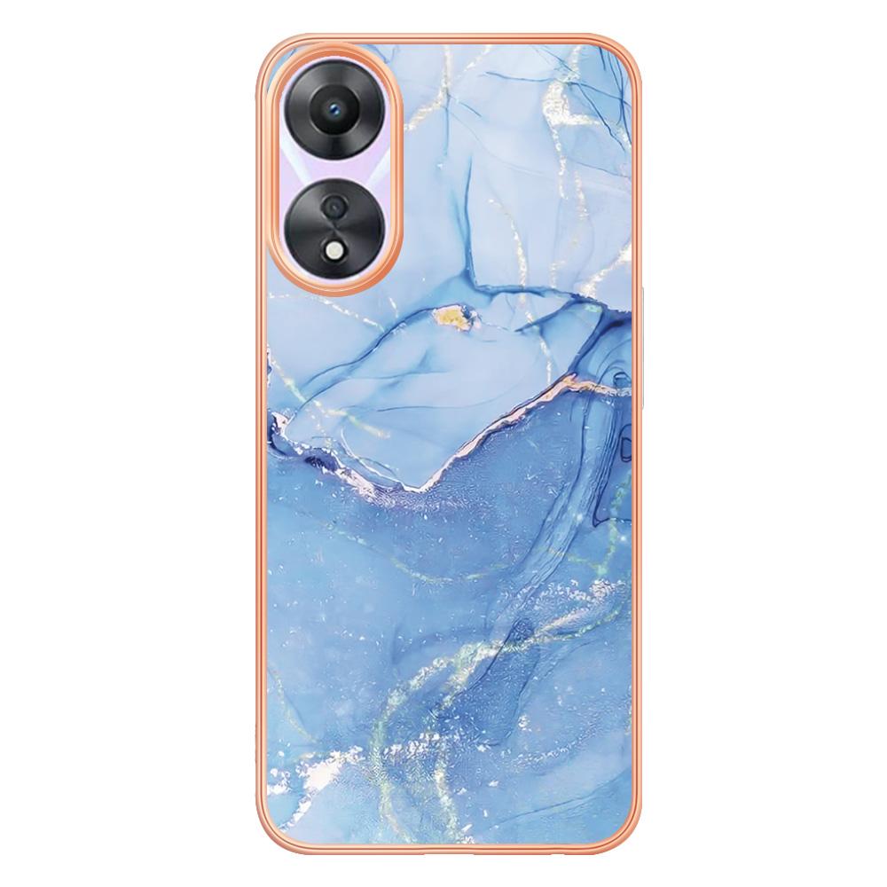 Luxury Gold Plating Marble Painting Pattern Bumper Phone Case For iPhone 15 14 Pro Samsung Xiaomi Honor Oppo Google Moto IMD Soft TPU Back Cover Shell