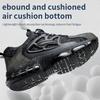 Rotating Button Safety Shoes Men Steel Toe Sneaker Air Cushion Working Footwear Man Puncture Proof Work Safety Boots Protective Shoes