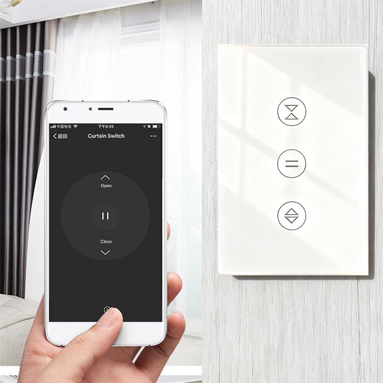 Chuyun 2026 Индивидуальный US Tuya Zigbee Сенсорная панель Пульт дистанционного управления Настенный переключатель Умный одинарный переключатель для штор